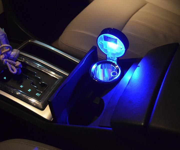 Personalidade criativa com tampa, ventilação de ar, estilo suspenso, luz LED, cinzeiro de carro_voghion.com