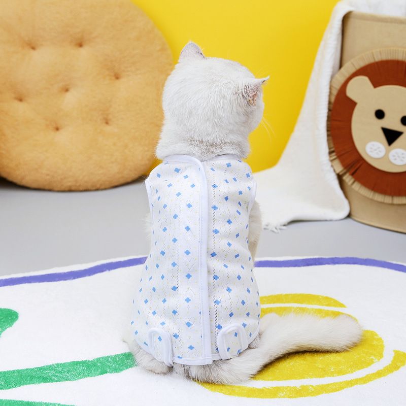 Vêtements post-partum pour animaux de compagnie, combinaison de stérilisation pour chat à 23 rayures, anti-léchage et sevrage chirurgical_voghion.com