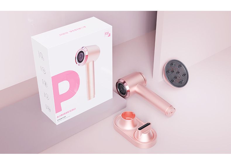 Sèche-cheveux ionique professionnel avec charge rapide USB-C - 6 vitesses, design pliable et doubles buses_voghion.com