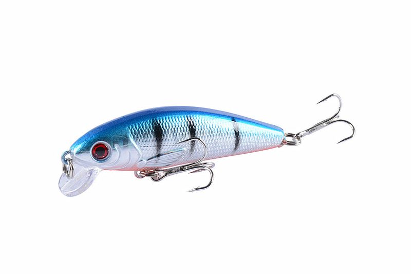 Isca flutuante para peixinhos de 10 cores - isca rígida realista para pesca de robalo e lúcio - iscas de superfície de plástico ABS para água doce e salgada_voghion.com