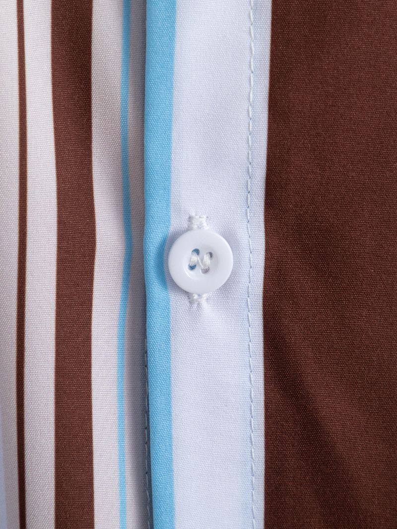 Men's Clothing Summer New Striped Shirt Men's Casual Shirt Short Sleeve Shopify_voghion.com