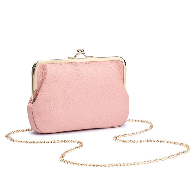 2024 New Clip Elegant Single Shoulder For Women Genuine Leather Long Clutch Wallet Gold Clasp Storage Bag_voghion.com