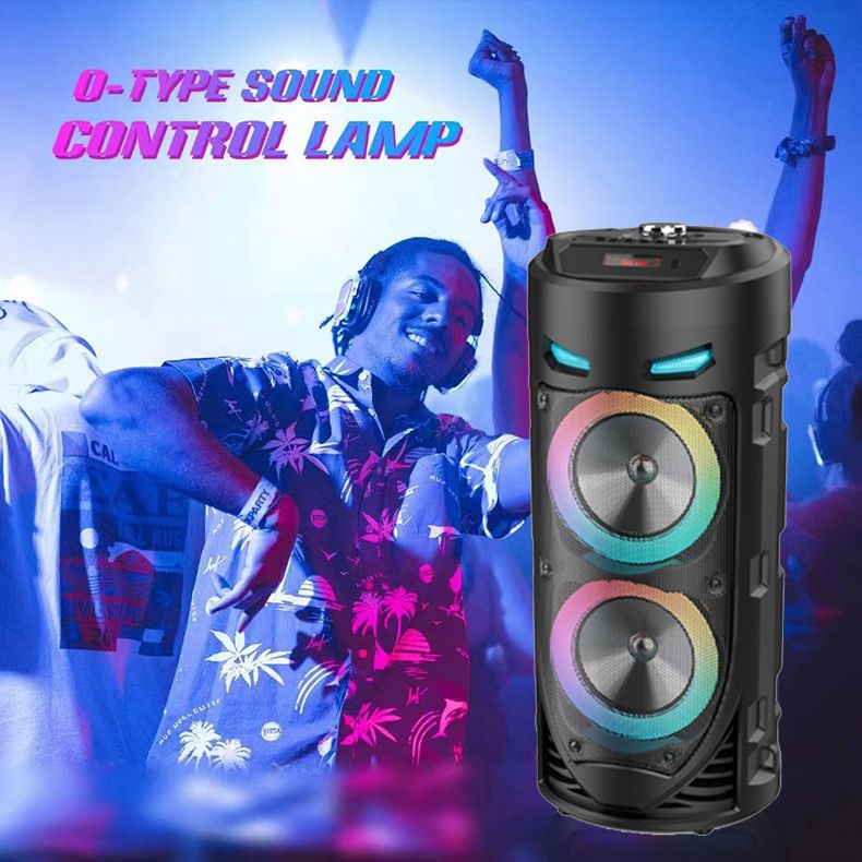 Ozon Dual 4-inčni RGB lampion Bluetooth audio prijenosni dvostruki zvučnici karaoke vanjski audio_voghion.com