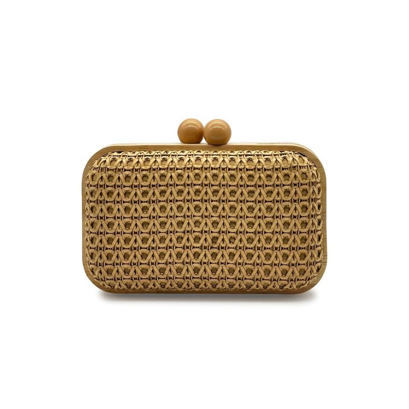 2025 Summer Main New Wooden Evening Banquet Socialite Handheld Straw Fashion Small Square Bag_voghion.com