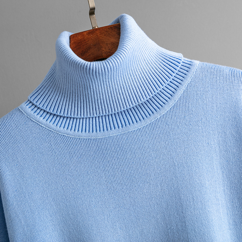 Women's clothing Solid color turtleneck sweater half-body hip-hugging skirt two-piece set knitted suit for women_voghion.com