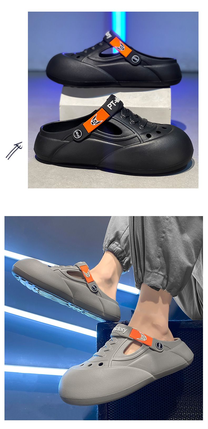 Männer tragen neue Sommer-Freizeit-Slipper, Plateausandalen, Strandschuhe und Sandalen für Herren_voghion.com