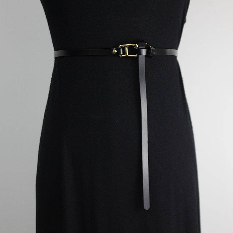 Cintura con nodo nero per decorare abiti estivi da donna, abbinata a camicia e pantaloni, cintura alla moda e versatile_voghion.com