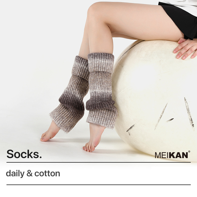 Jambières bouclées de style rétro pour femmes, couvre-jambes élégants en tricot à longs poils tubulaires Y2K_voghion.com