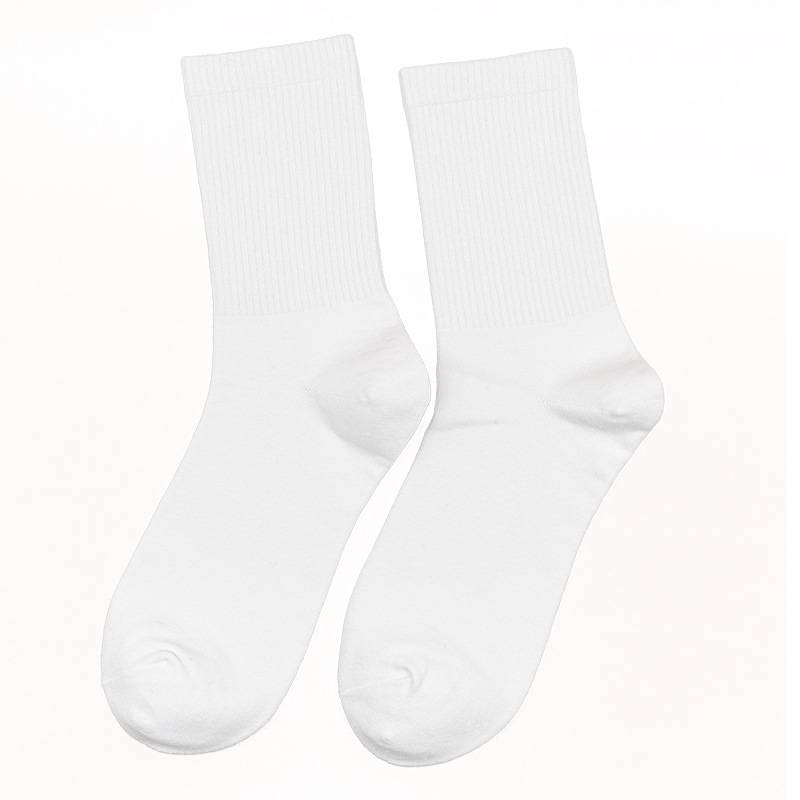 Socken Mëttelstufe reng Kotteng Socken Hierscht a Wanter Schweess absorbéierend atmungsaktiv Socken Hären am selwechte Stil Socken Casual reng wäiss Hären Socken_voghion.com