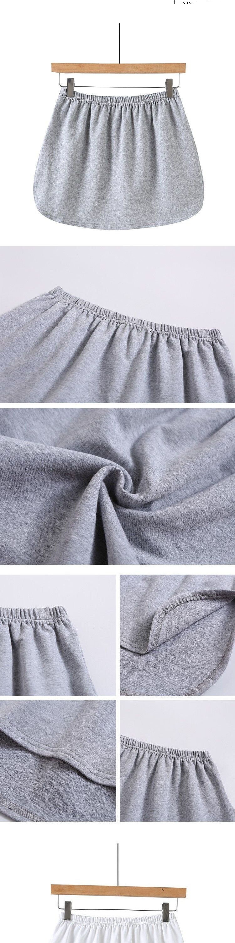 Detachable Women's Skirts Half Slips Stretch Shirt Irregular Tail Hem Inner Skirt Ladies Underdress Petticoat Underskirt_voghion.com