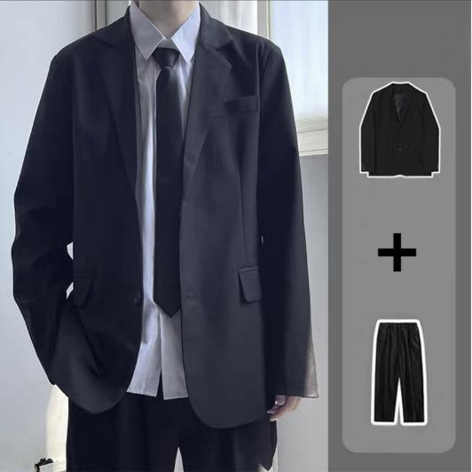 Men's Clothing Jacket High School Graduation Class Uniform College Style Small Student Suit_voghion.com