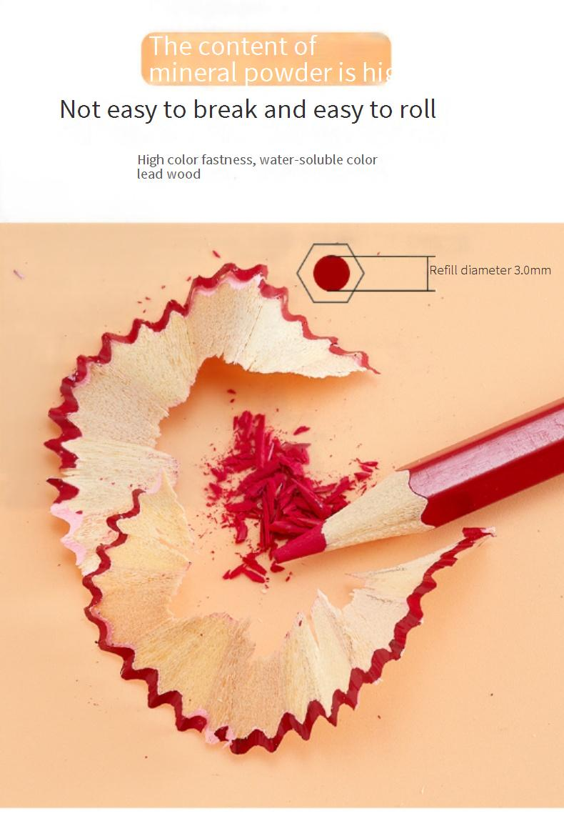 50-Color Bulk Oil-Based Colored Pencils 3.0mm Thick Core - 2B Softness For Sketching, Doodling & Art Studio Use - Premium Wooden Case_voghion.com