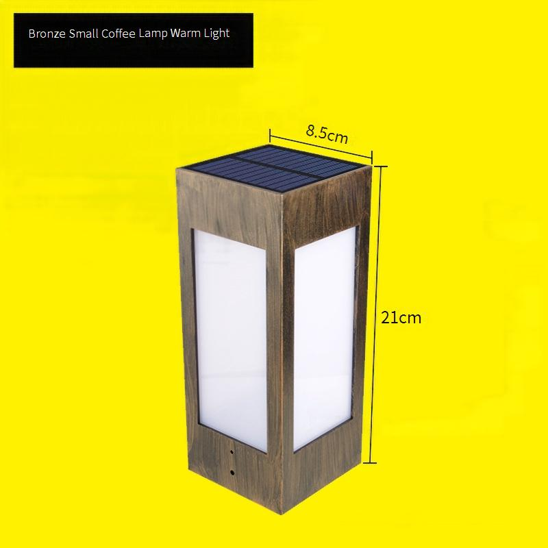 Luci solari da giardino per esterni - Luci a LED impermeabili per patio, vialetti e colonne di ville, finitura bronzo, a risparmio energetico ed ecologiche_voghion.com