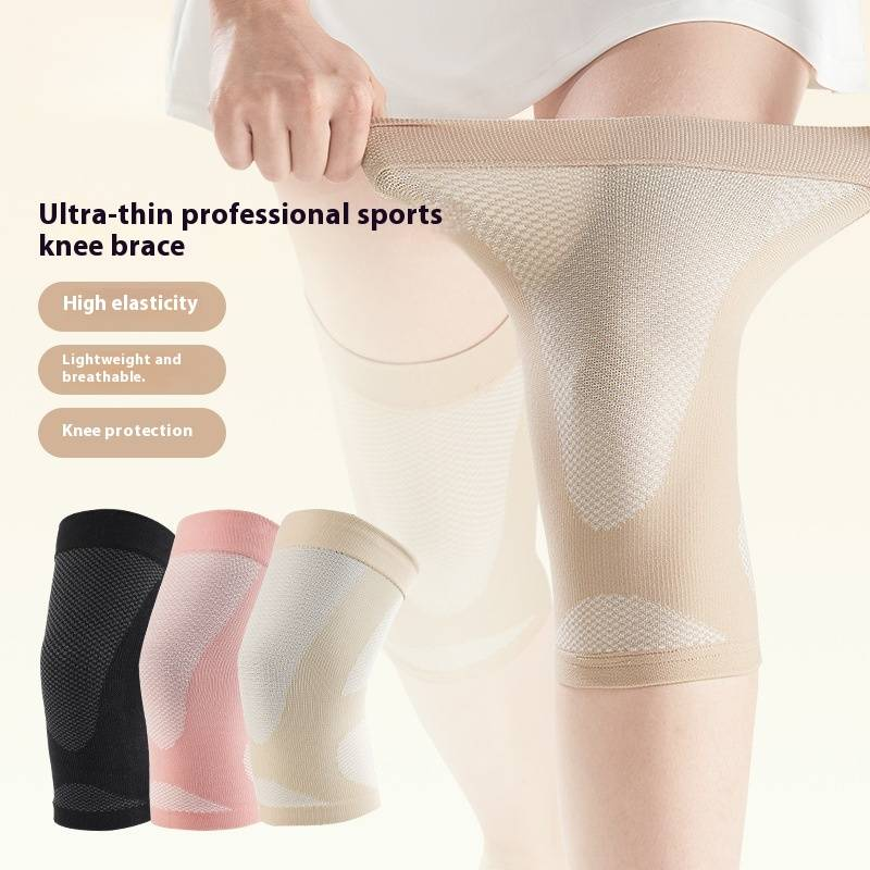 Women's Knee Pads For Running, Basketball, Jump Rope - Breathable & Lightweight Joint Support With Non-Slip Design - Pair (Black/Orange/Gray/Beige)_voghion.com
