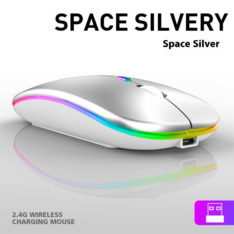 Rechargeable Silent Wireless Mouse – Bluetooth & 2.4G Dual-Mode, 1600DPI, Ergonomic Design For Laptop/PC_voghion.com