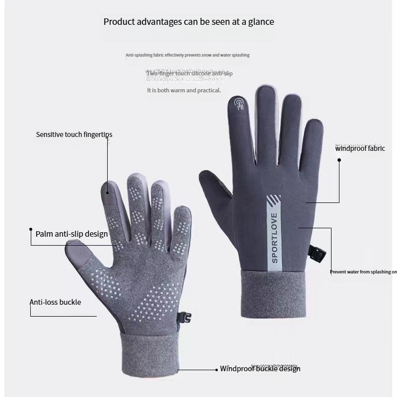 Guanti da uomo primavera e inverno per uomo e donna, impermeabili, antivento e antifreddo, per coppie che vanno in bicicletta e guidano, touch screen antiscivolo_voghion.com