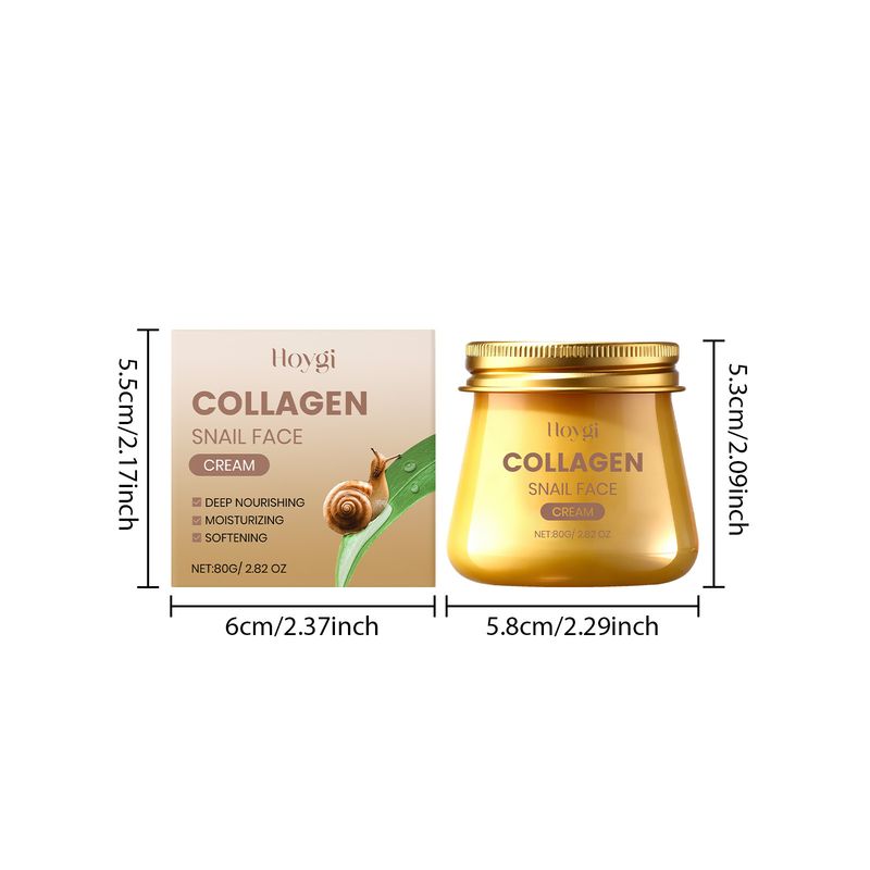 Hoygi Collagen Snail Elastic Massage Nourishing Facial Softening Hydrating Moisturizing Skin Care Cream_voghion.com