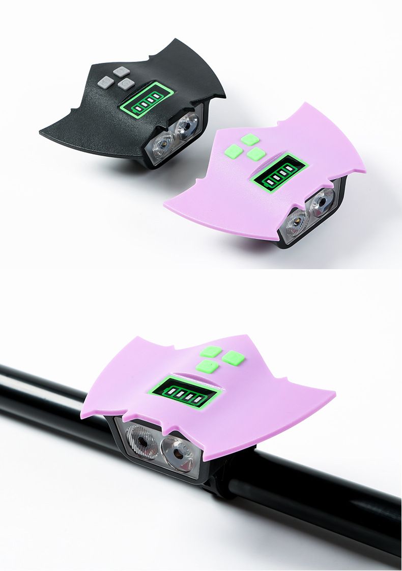 Maastikuratta USB-laadimine, elektriliste sarvedega öötuled, veekindel ohutushoiatus, esituled, sõiduvarustus_voghion.com