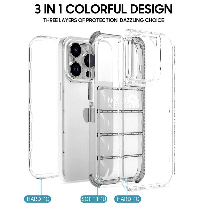Suitable for iPhone 13 Pro (6.1) three in one down jacket dyed Apple 15 phone case_voghion.com