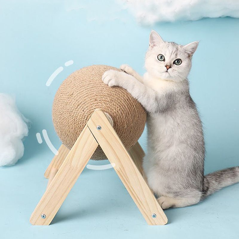 Tiragraffi per gatti, giocattolo con palla in corda di sisal, giocattolo per zampe, tiragraffi per gatti, resistente all'usura, forniture per mobili per animali domestici_voghion.com