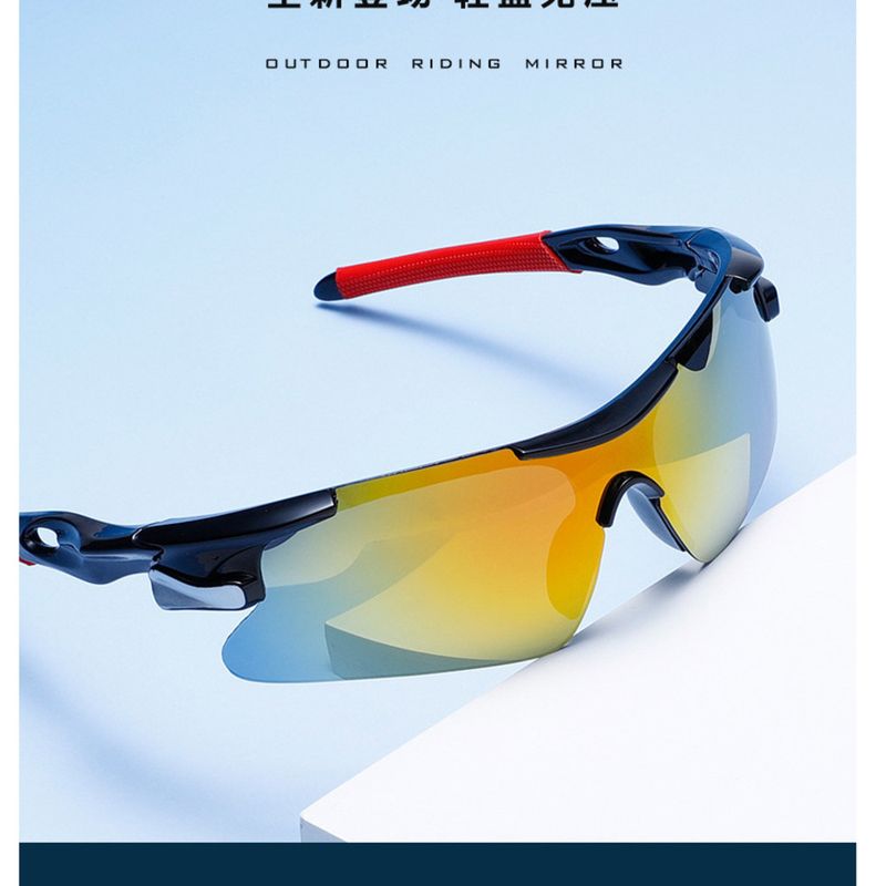 Lunettes de soleil unisexes demi-montures pour moto, vélo, protection UV, pour l'extérieur_voghion.com