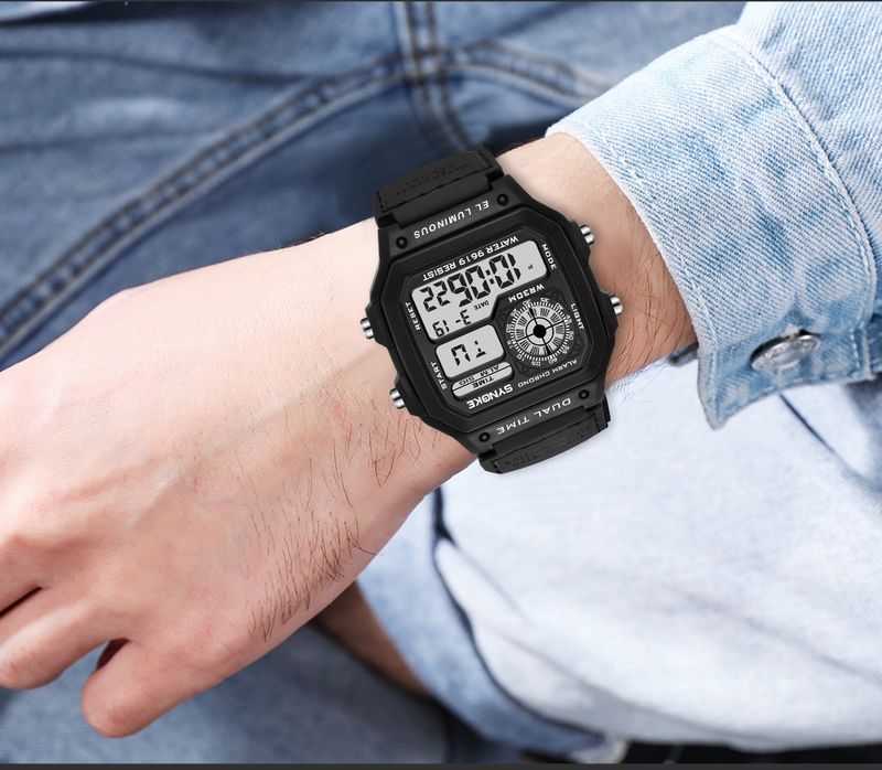 Men's Watches Nylon Canvas Men's Thin Square Classic Student Watches With Retro Electronic Watches Luminous Waterproof Movement._voghion.com