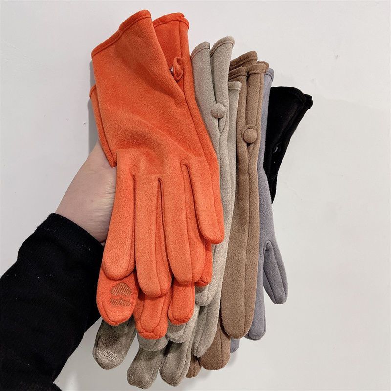 Women's winter suede glov with touch screen for driving, anti cold windproof riding glov, spring and autumn new_voghion.com
