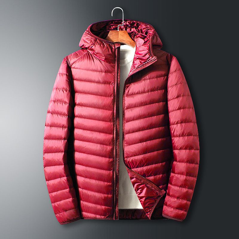 Men's lightweight large size short Trendy thin sports casual men's down jacket_voghion.com