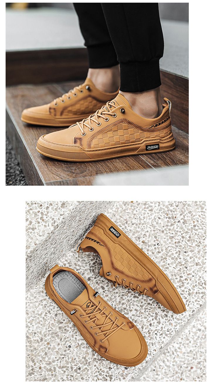 Men's 2024 new summer breathable work board men's wear-resistant and comfortable casual leather black labor protection_voghion.com