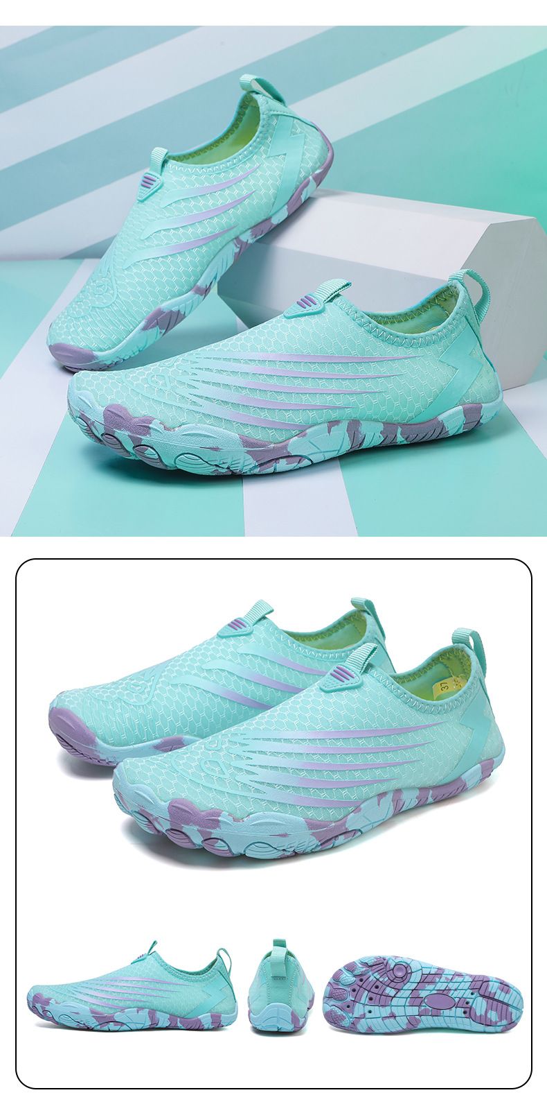 Outdoor New Beach For Men And Women, Water Wading Shoes, Non-Slip, Cut-Resistant, Breathable, Soft Sole, Quick-Drying_voghion.com