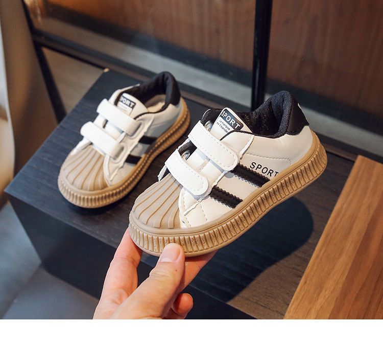 2024 Herbst Kinder Board Sport Jungen koreanische Version weiche Sohlen Freizeitschuhe, Mädchen weiße Schuhe_voghion.com