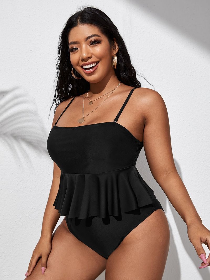Women's Lace Back One Piece Swimsuit - Sexy Halter Neck Monokini For Beach & Pool (High Cut Tummy Control Pure Color)_voghion.com