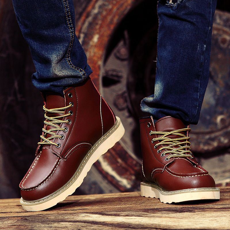 CMY Martin Stiefel Große Größe 46 Herren Herbst und Winter Herrenstiefel Werkzeug Militärstiefel High Top Herren Outdoor_voghion.com