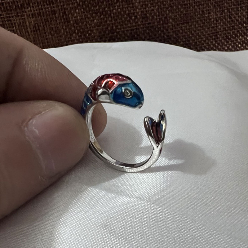 Knitted ring DIY handmade carp ring placement finger tool finger sleeve yarn guide _voghion.com