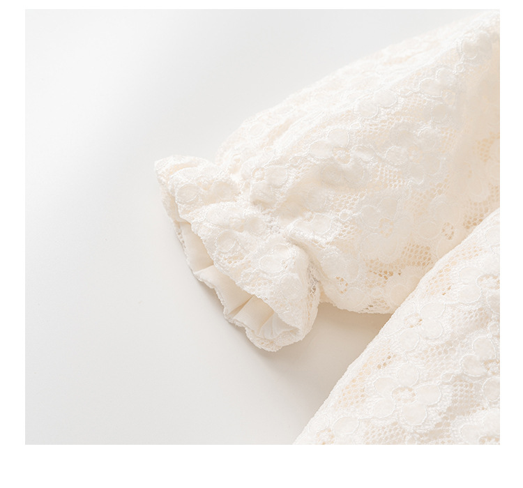 Bebek Giysileri Ilkbahar Ve Sonbahar Elbise Kız Bebek Çiçek Dantel Uzun kollu Onesie Yenidoğan Sonbahar Giyim Tarama Takım Elbise_voghion.com