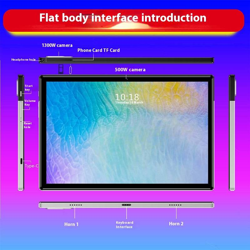 2-in-1 Tablet PC With 4G LTE & AI Smart Features (12" HD Dual Screen, Octa-Core, 128GB Storage, Android OS)_voghion.com