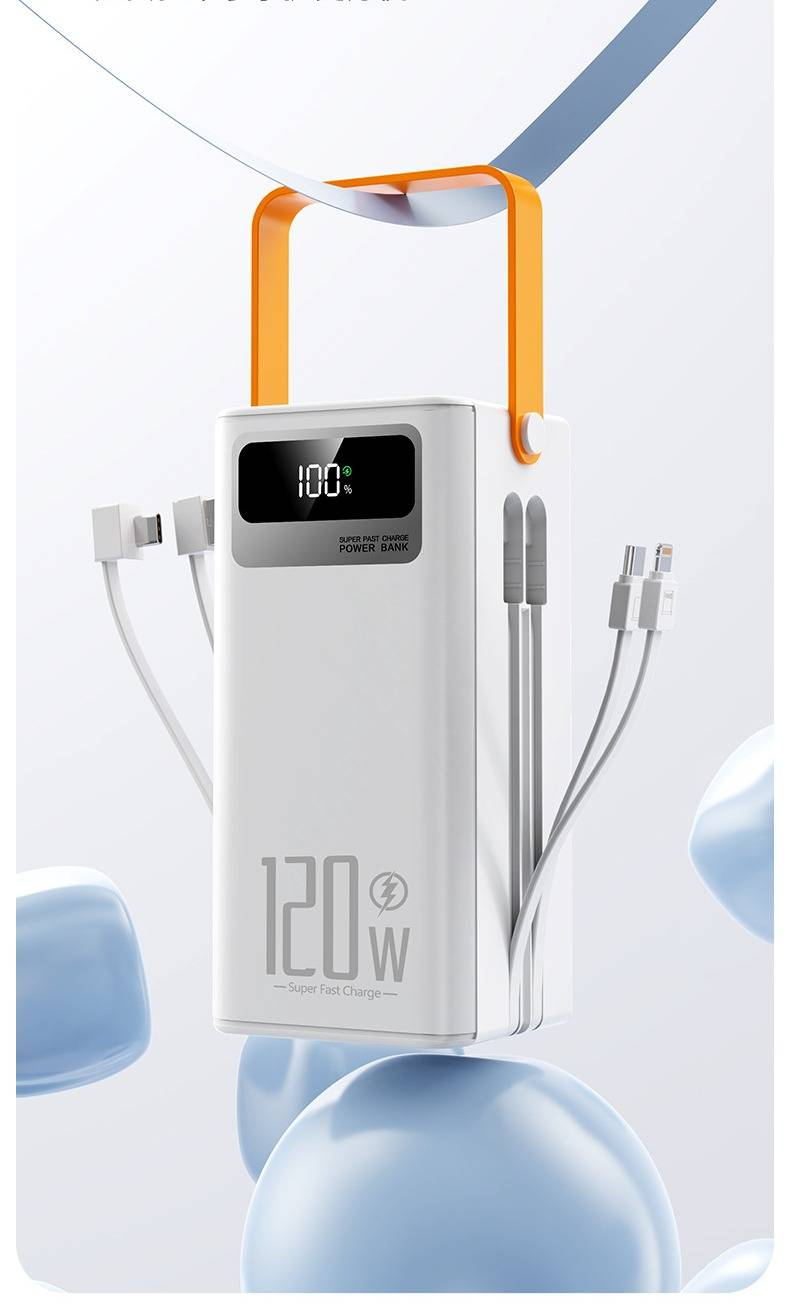 20000mAh Portable Charger With QC3.0 Fast Charging, LED Flashlight & Dual USB Output For IPhone, Android, Tablets - Compact & High-Capacity Power Bank_voghion.com