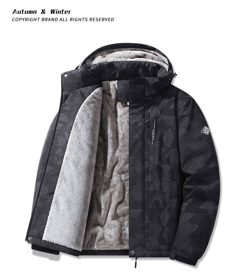 Wanderbekleidung Herbst und Winter: Wattierte Baumwolljacken, dicker Samt, Outdoor-Samt, wind- und wasserdichte Bergsteigerbekleidung_voghion.com