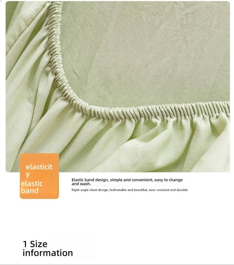 Washed Cotton Fitted Sheet – 100% Breathable & Antibacterial | Modern Minimalist | 4-25cm Deep Pocket_voghion.com