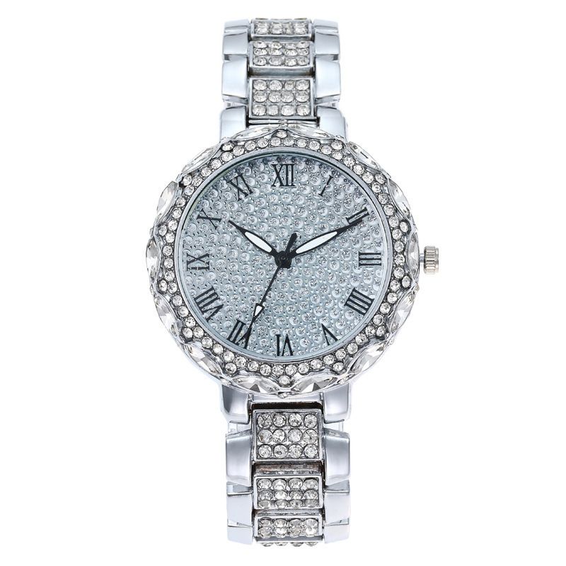 Bracciale in lega a forma di cuore + orologio al quarzo da donna alla moda, set da 2 pezzi_voghion.com