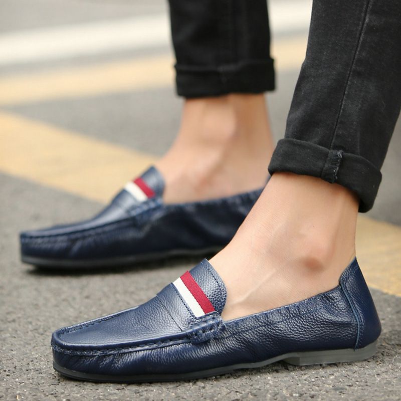 Xunqi Frühlings- und Herbst-Loafer für Herren, lässig, vielseitig, echtes Leder, britischer Stil, modisch, zum Hineinschlüpfen_voghion.com