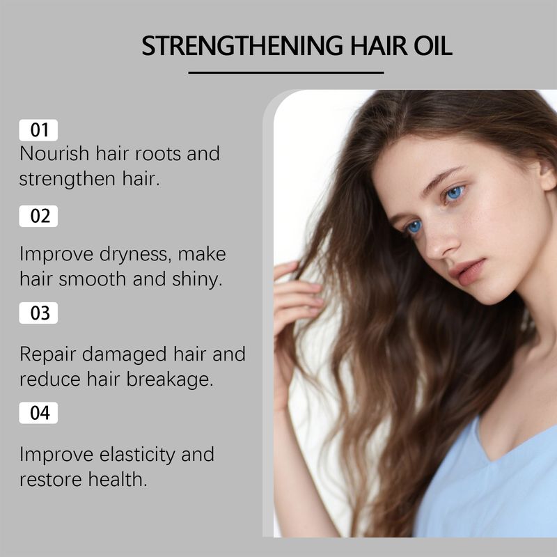 Hoegoa Rosemary Castor Essential Gentle Nourishing Smooth Glossy Hydrating Hair Care Essence Oil_voghion.com