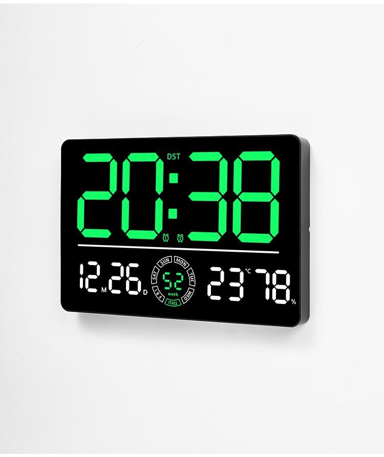 New Living Room Wall Simple Modern LED Digital Bluetooth Automatic Time Setting Electronic Clock 6667_voghion.com
