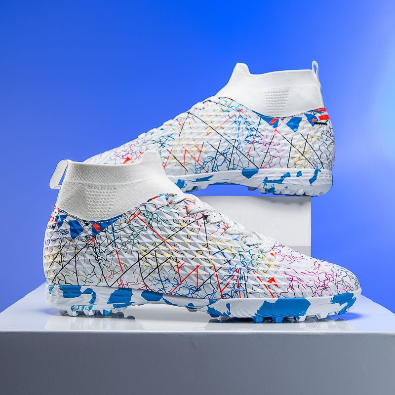 New High-Top Youth Football Shoes With Long And Broken Spikes, Sizes 35-45_voghion.com