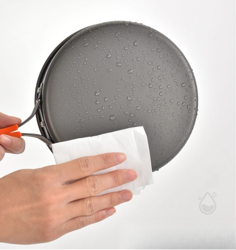 Primitive Water Boiling Kettle Portable Frying Pan Outdoor Camping Tableware Set Pot Supplies Cookware_voghion.com