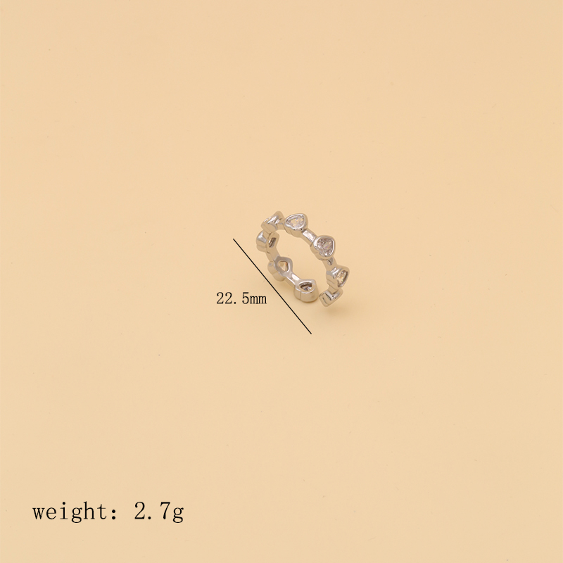 Minimalistisches kleines Herz in europäischer und amerikanischer Mode mit buntem Zirkon, vielseitige Damenringe als Geschenk für Ihre Liebsten und Freunde_voghion.com