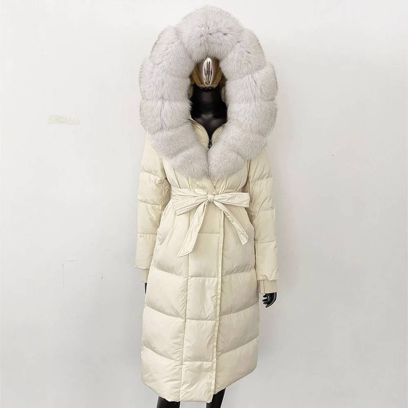 Damenbekleidung Wintermode Wahl Lange Für Frauen Verdicktes Fell Taille Mit Kapuze Temperament Abnehmen_voghion.com