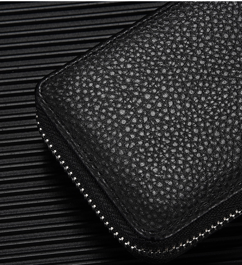Card Holder Purse Wallets Card Bag For Men Multi-card Compact And Simple Organ Card Sleeve Zipper Purse Certificate Bank Card Clip Vertical_voghion.com