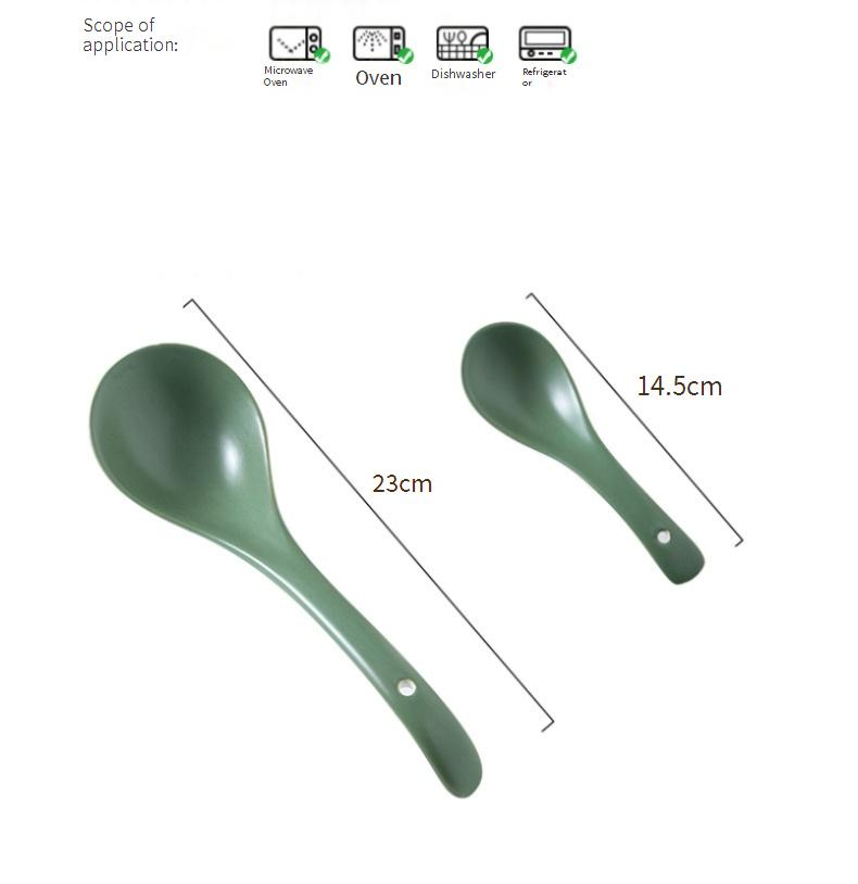 Große Suppenkelle aus Keramik, Servierlöffel mit extra langem Griff, 30,5 cm, hitzebeständig, für Suppe, Eintopf, Brei, Reis, spülmaschinenfest_voghion.com