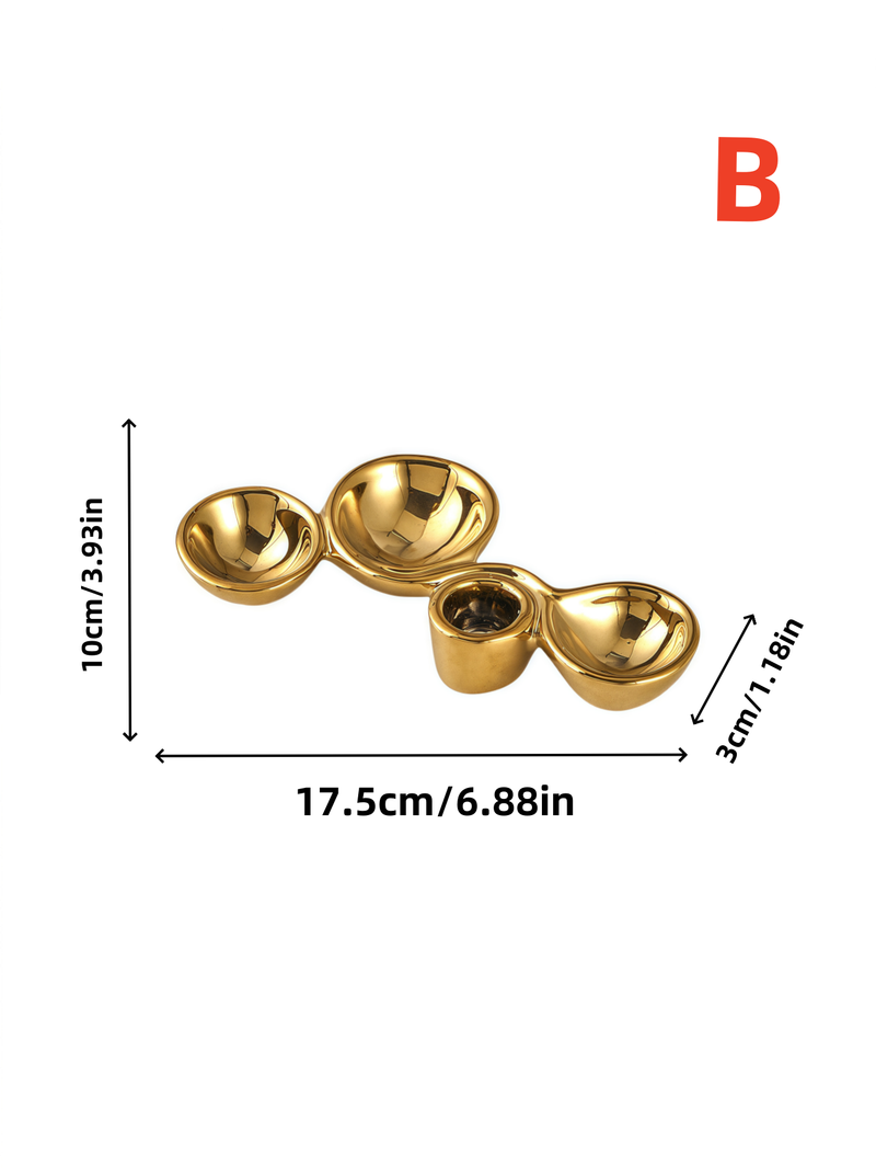 1 bougeoir en céramique haut de gamme en forme de ligne unique, adapté aux bougeoirs décoratifs multi-scènes d'entrée de comptoir_voghion.com